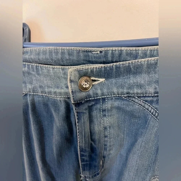 Vintage NWT | Attitudes | Fit and Flare Rhinestone  Denim Skirt | Size 10 [118] - Picture 11 of 12